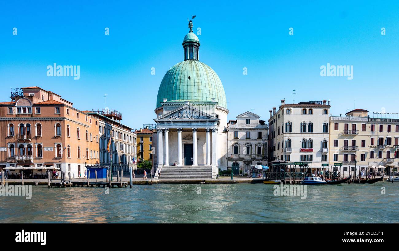 Venice, Veneto, Italy, 20th of August 2024, Chiesa di San Simeon Piccolo in the Santa Croce district, Editorial only. Stock Photo
