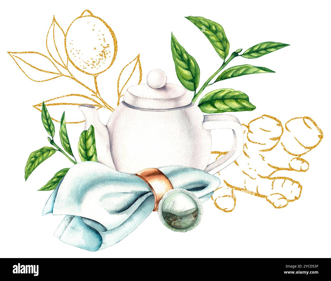 Gold painted plant hi-res stock photography and images - Alamy