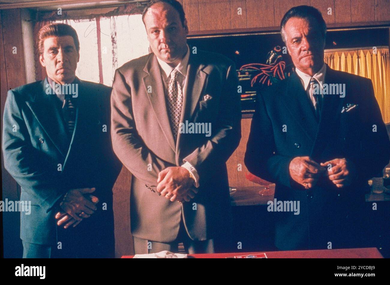 October 22, 2024, Hollywood, California, USA: RELEASE DATE: 1999 TITLE: The Sopranos STUDIO: HBO/Cinemax PLOT: New Jersey mob boss Tony Soprano deals with personal and professional issues in his home and business life that affect his mental state, leading him to seek professional psychiatric counseling. STARRING: Steve Van Zandt, James Galdofini,Tony Sirco (Credit Image: © Entertainment Pictures via ZUMA Press) EDITORIAL USAGE ONLY! Not for Commercial USAGE! Stock Photo