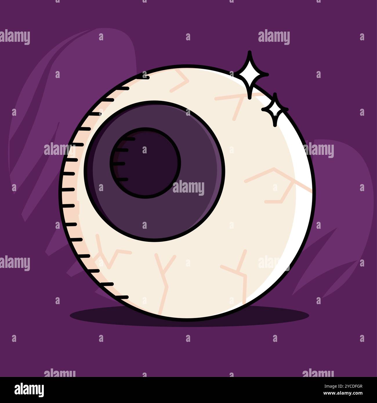 Illustration of an eyeball with visible veins, perfect for creepy ...