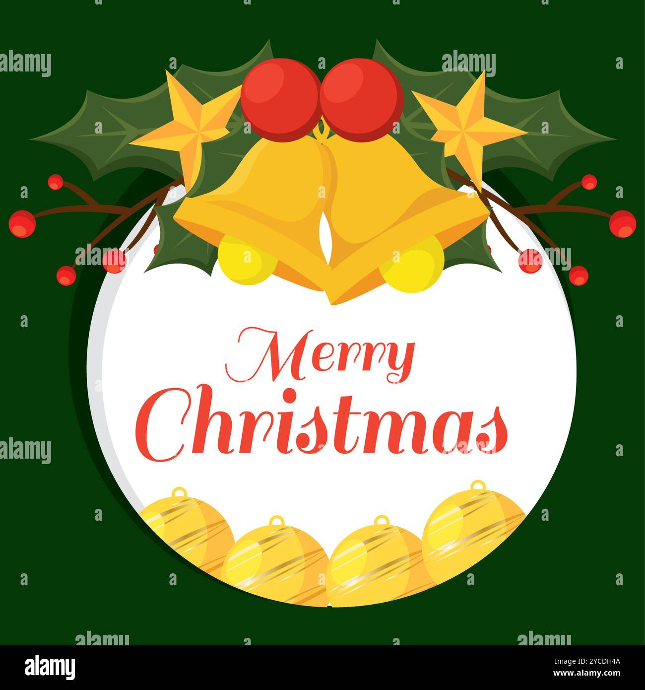 Colored Merry christmas and happy new year poster Vector Stock Vector ...