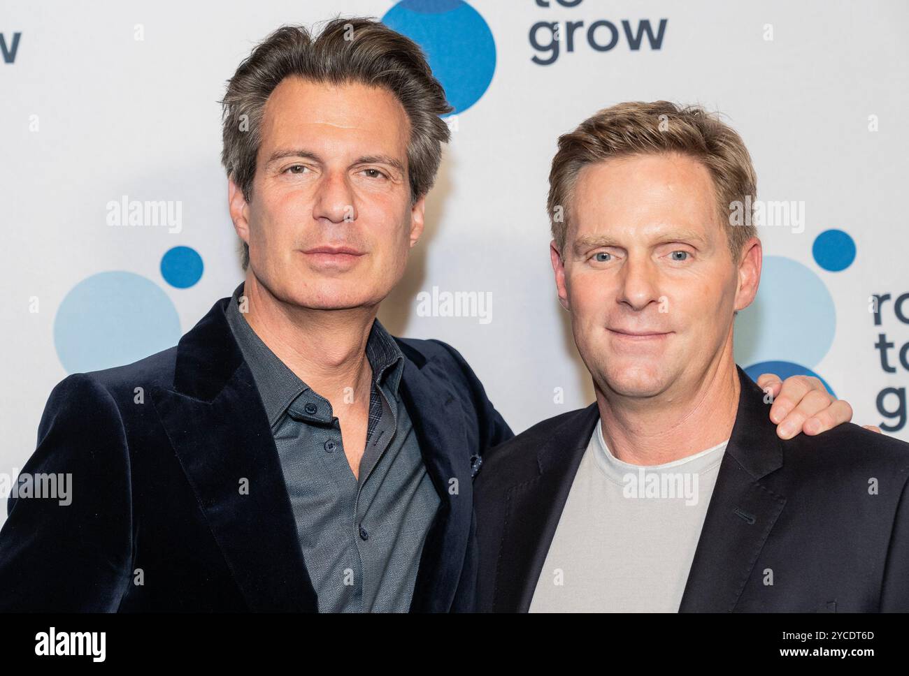 New York, USA. 22nd Oct, 2024. Adam Glassman (L) attends Room to Grow