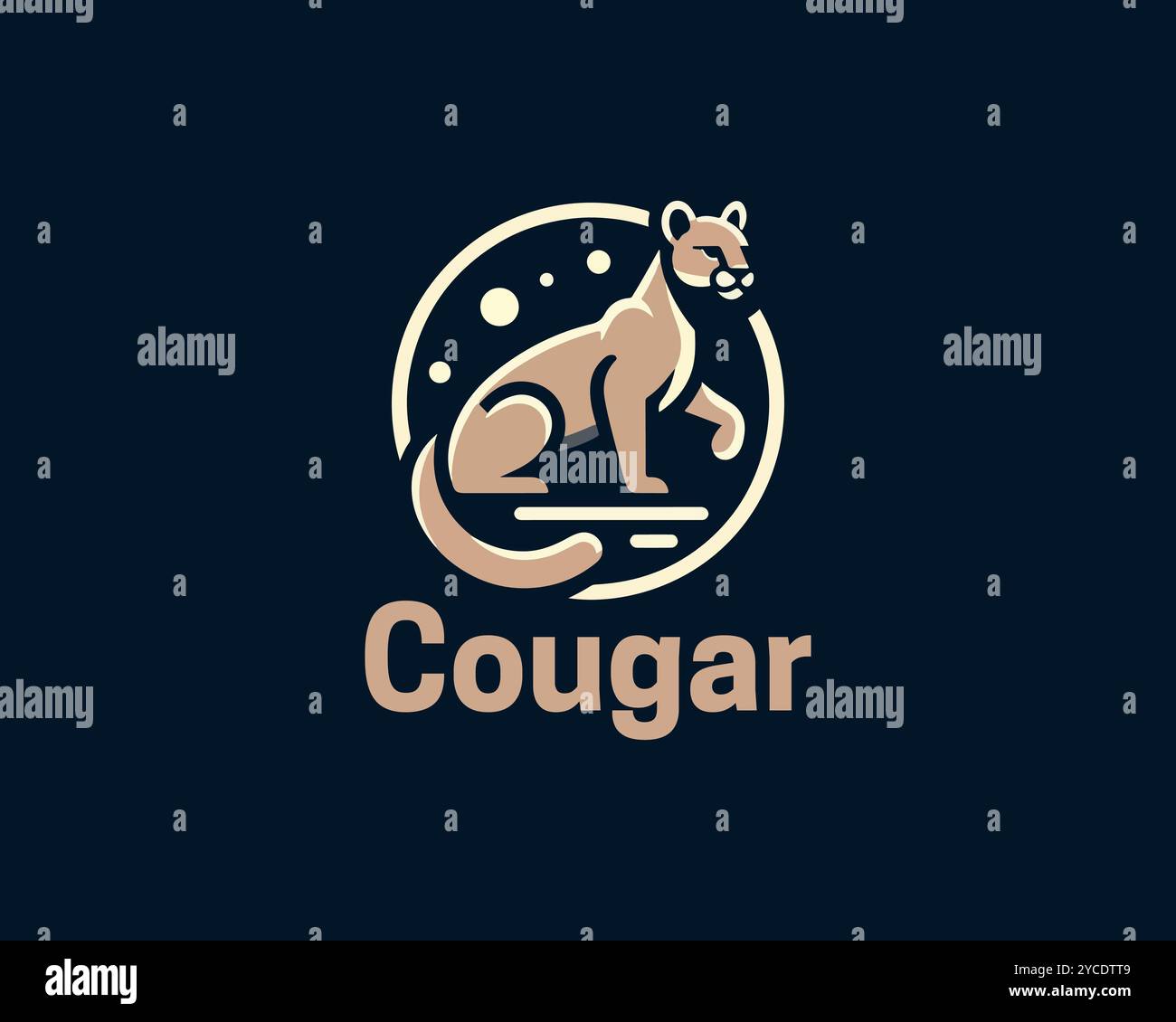 Cougar Logo Design Vector Illustration Stock Vector Image & Art - Alamy