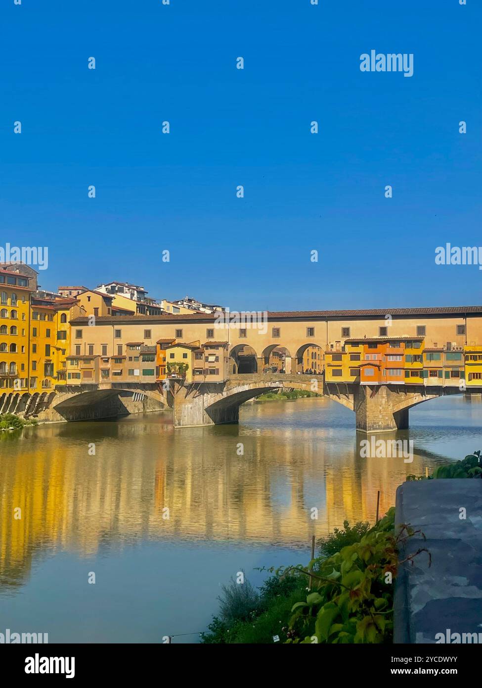 Ponte Vecchio Bridge in Florence Italy - Smartphone Captured Stock Image