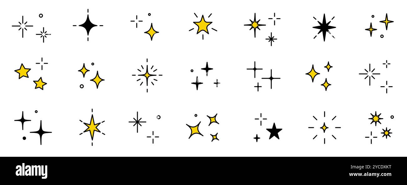 Twinkle star vector glitter bright magic light icon. Star twinkle ...