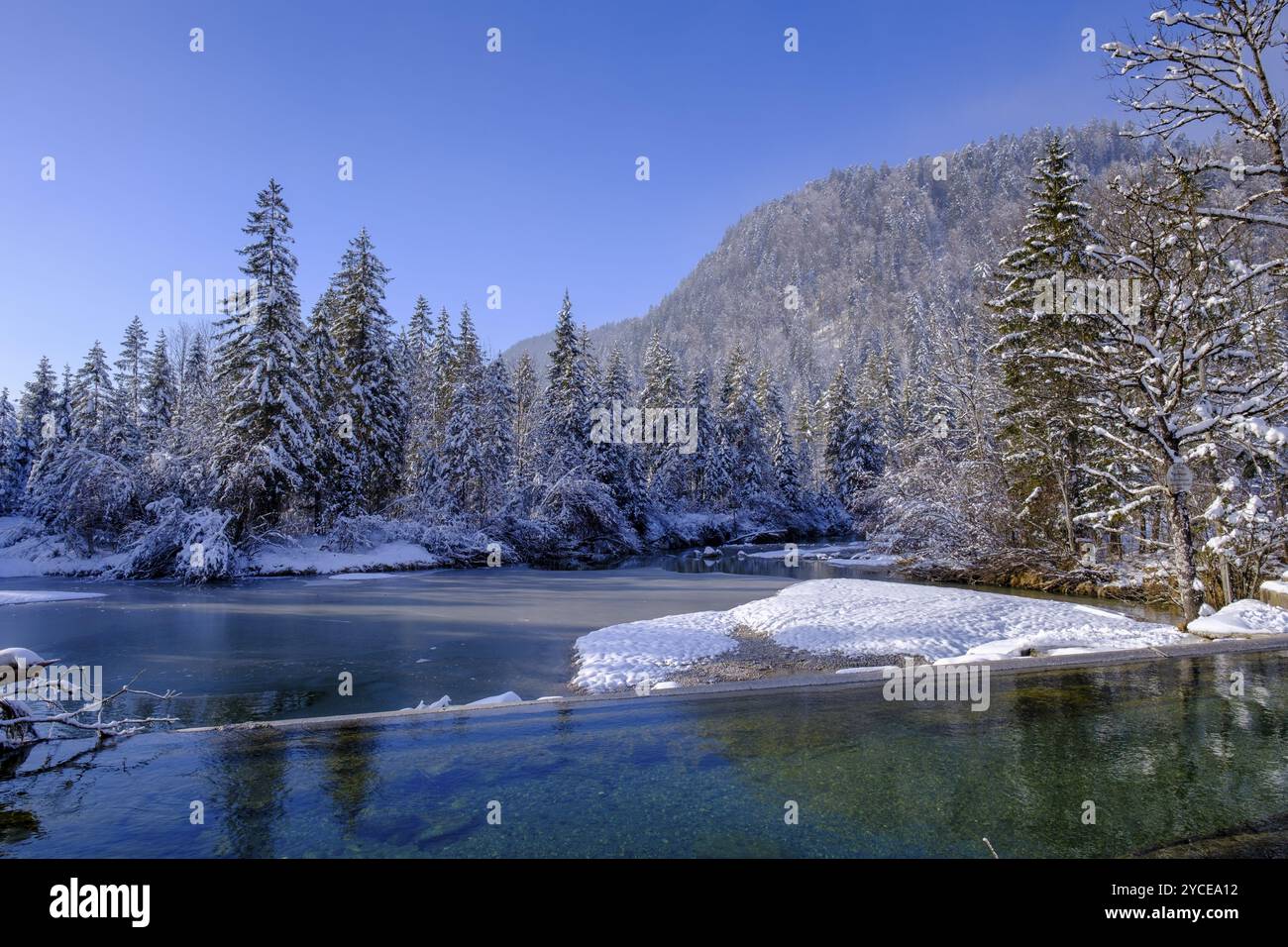 Jachen an der Landerermuehle, Jachenau, Toelzer Land, Upper Bavaria, Bavaria, Germany, Europe Stock Photo