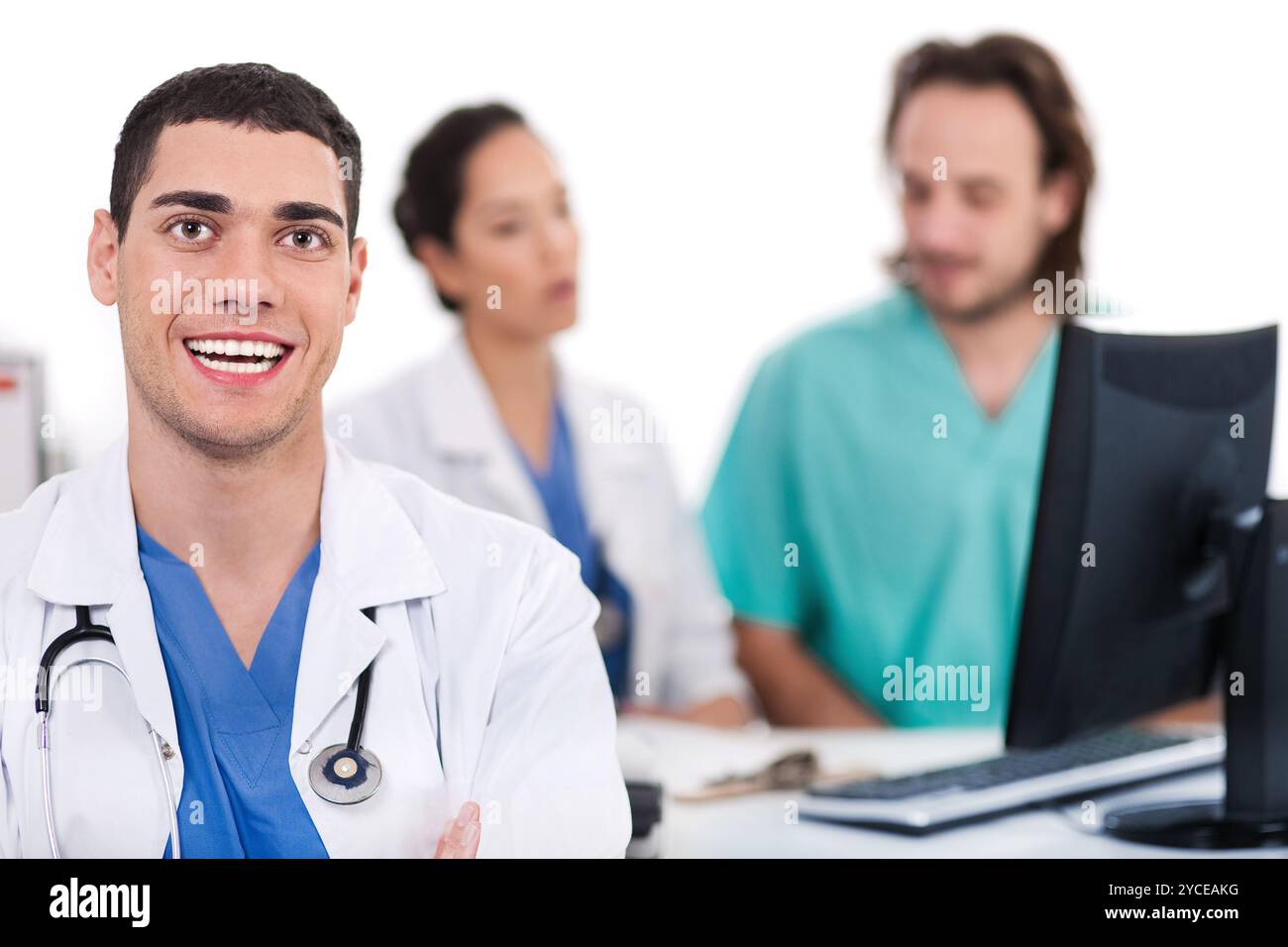 Two young indian woman doctor hi-res stock photography and images - Alamy