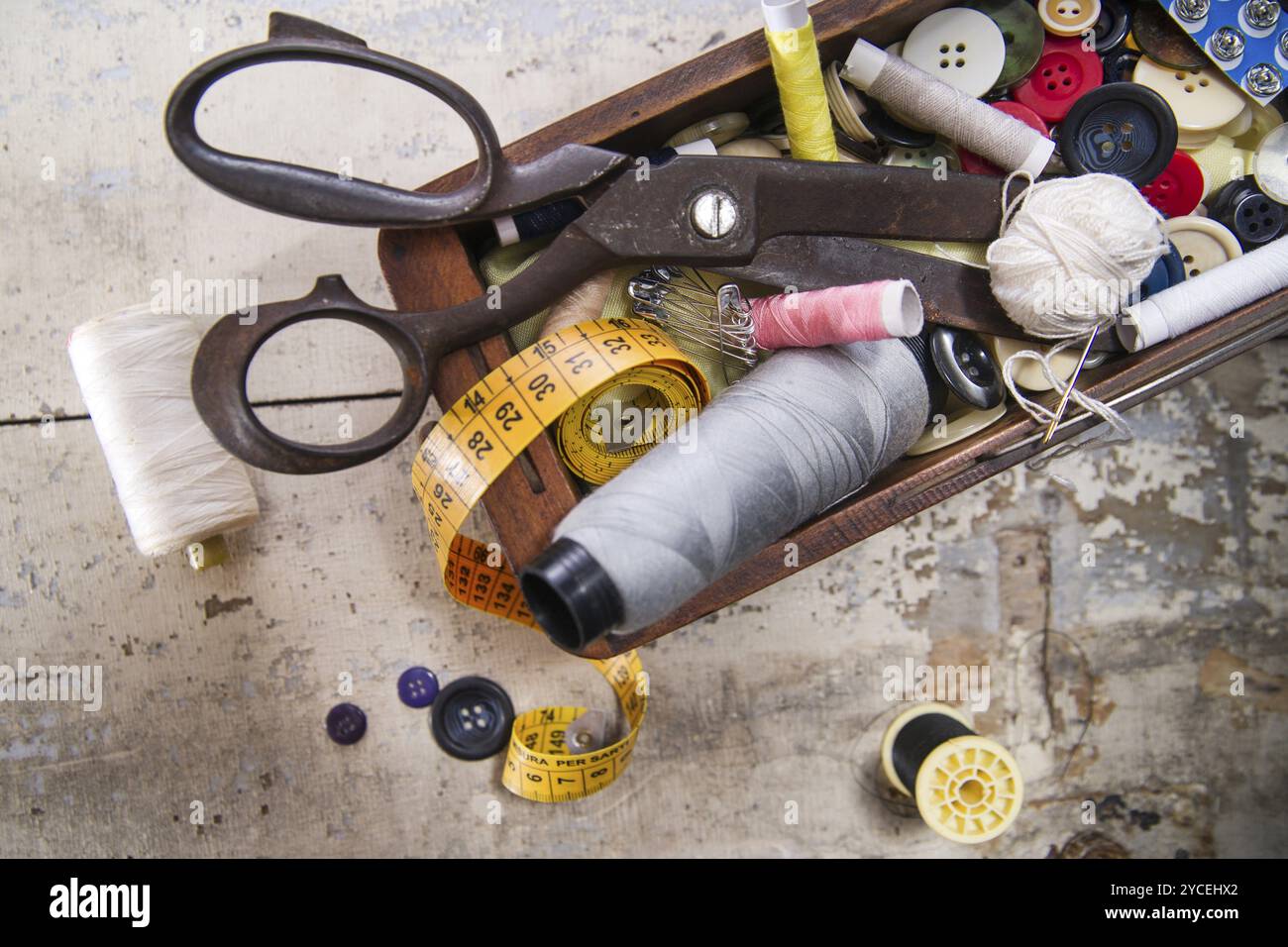 Basic facts and essential to the profession of the tailor Stock Photo