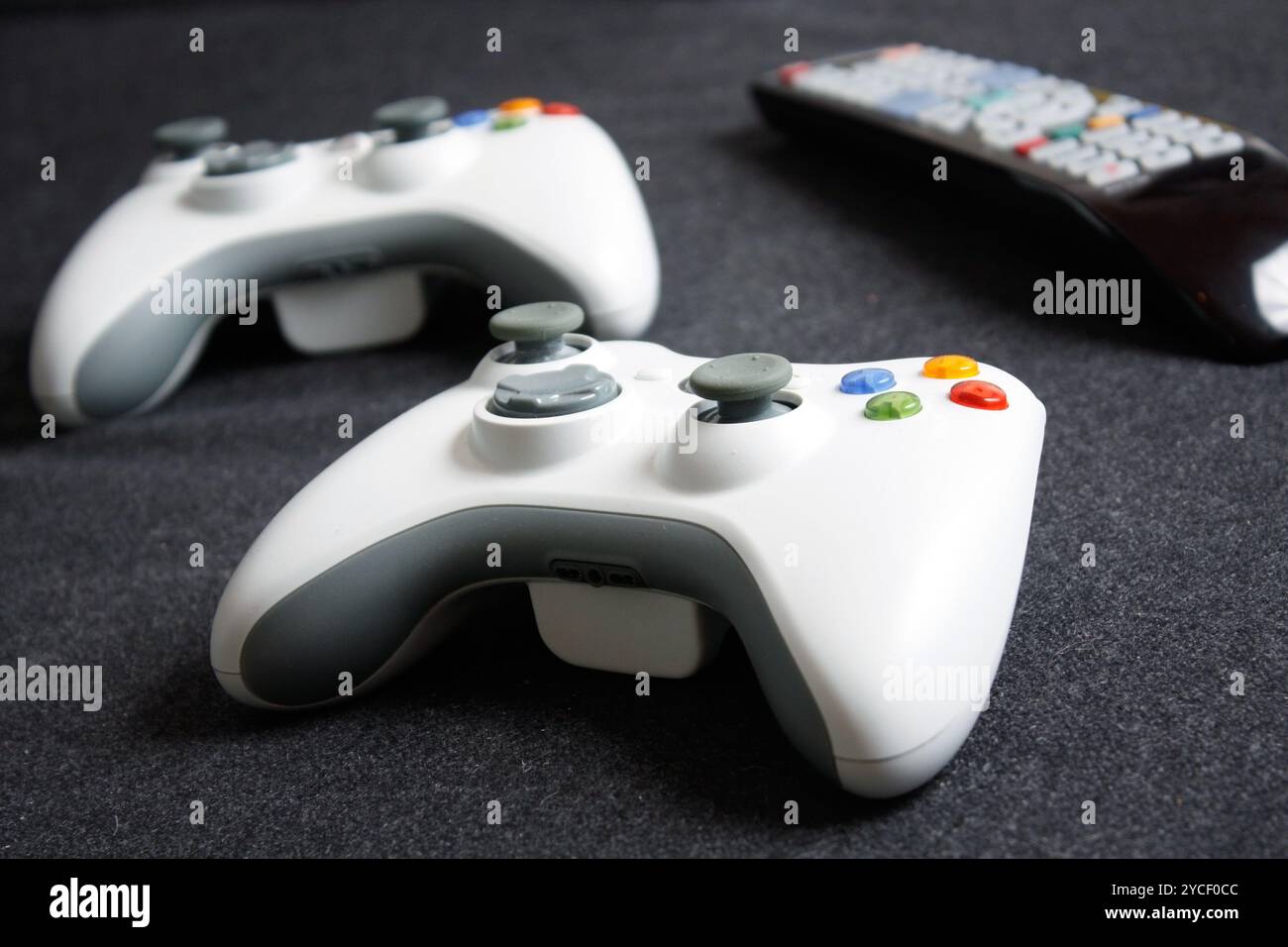 Computer game controllers Stock Photo