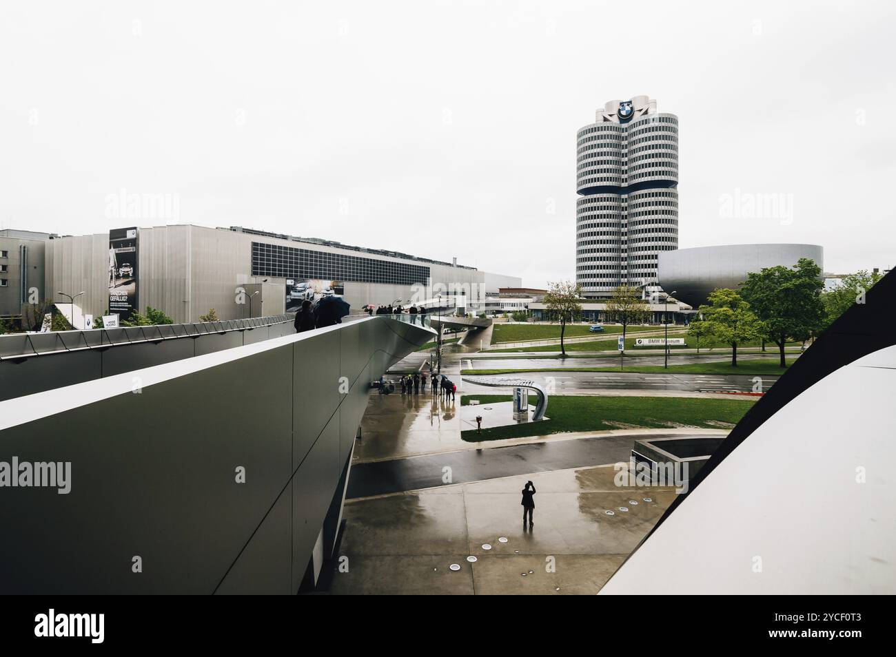Munich, Germany, May 03, 2015: BMW Headquarters in Munich. Designed by ...