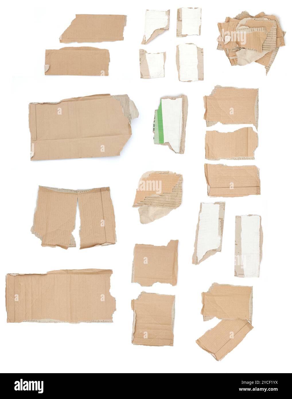 High res cardboard elements Stock Photo