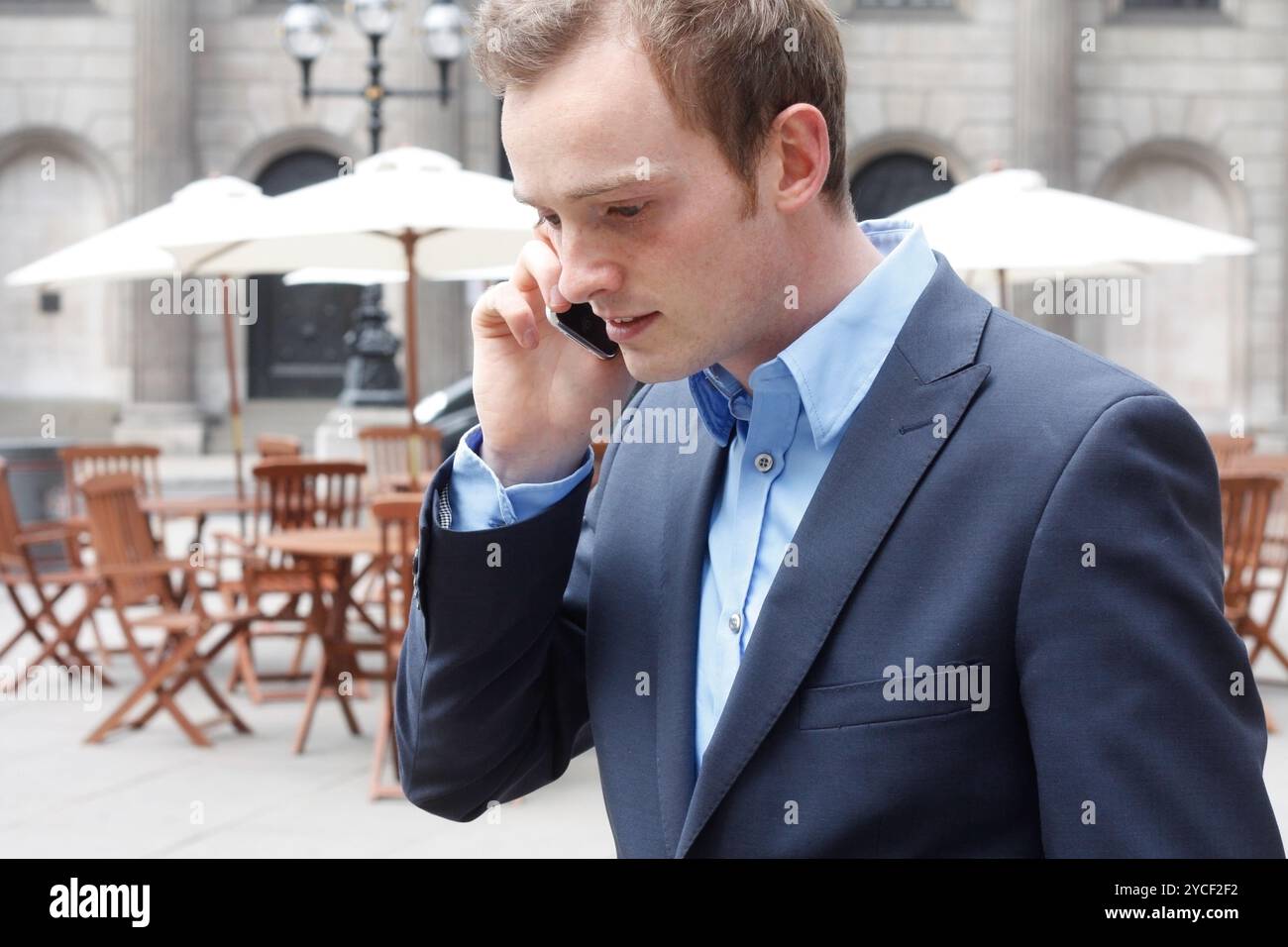 Man on phone Stock Photo
