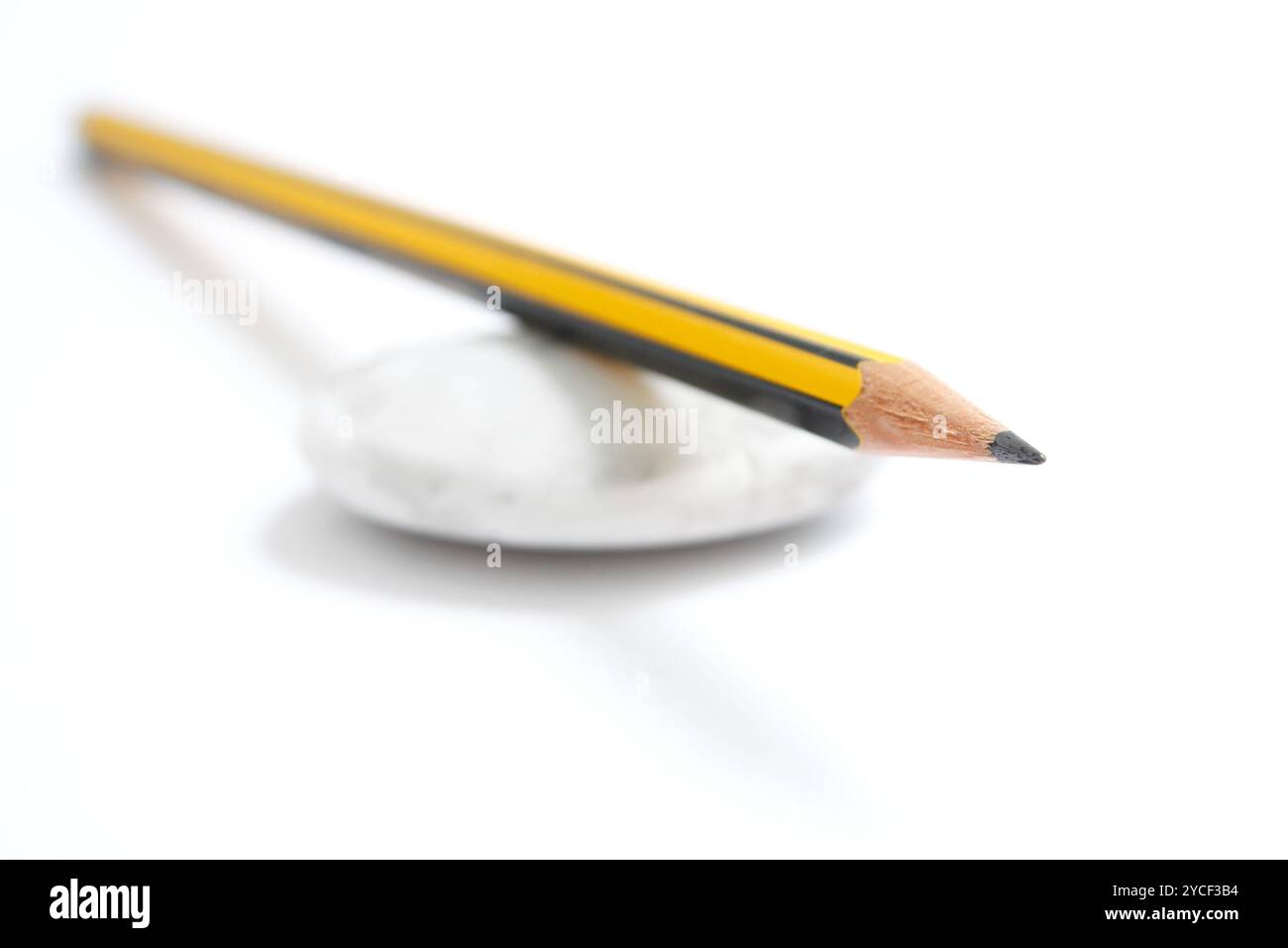 Pencil and rubber Stock Photo