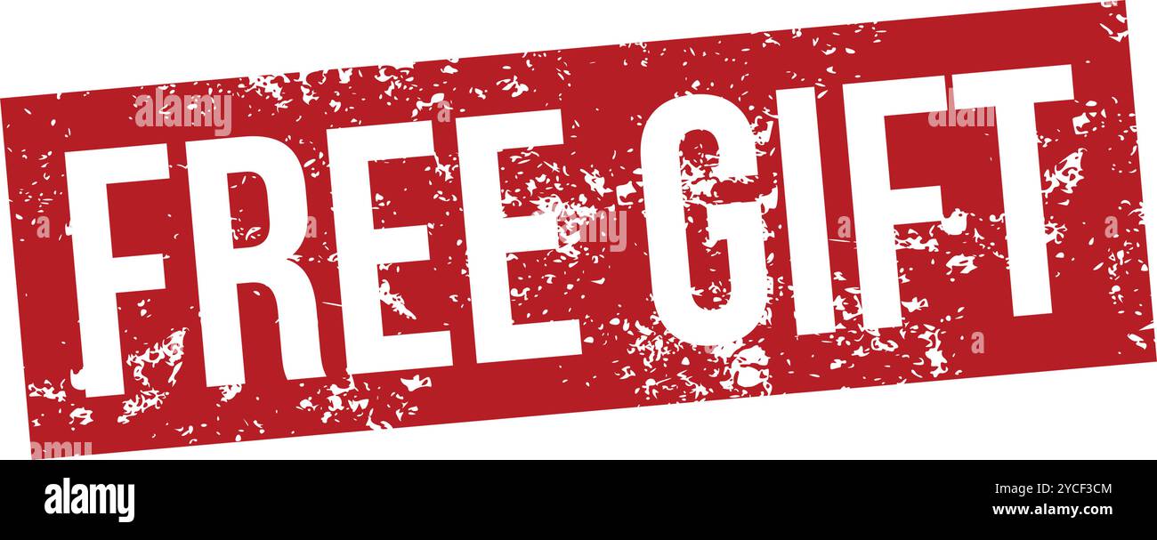 free gift red rubber stamp in grunge effect Stock Vector Image & Art ...