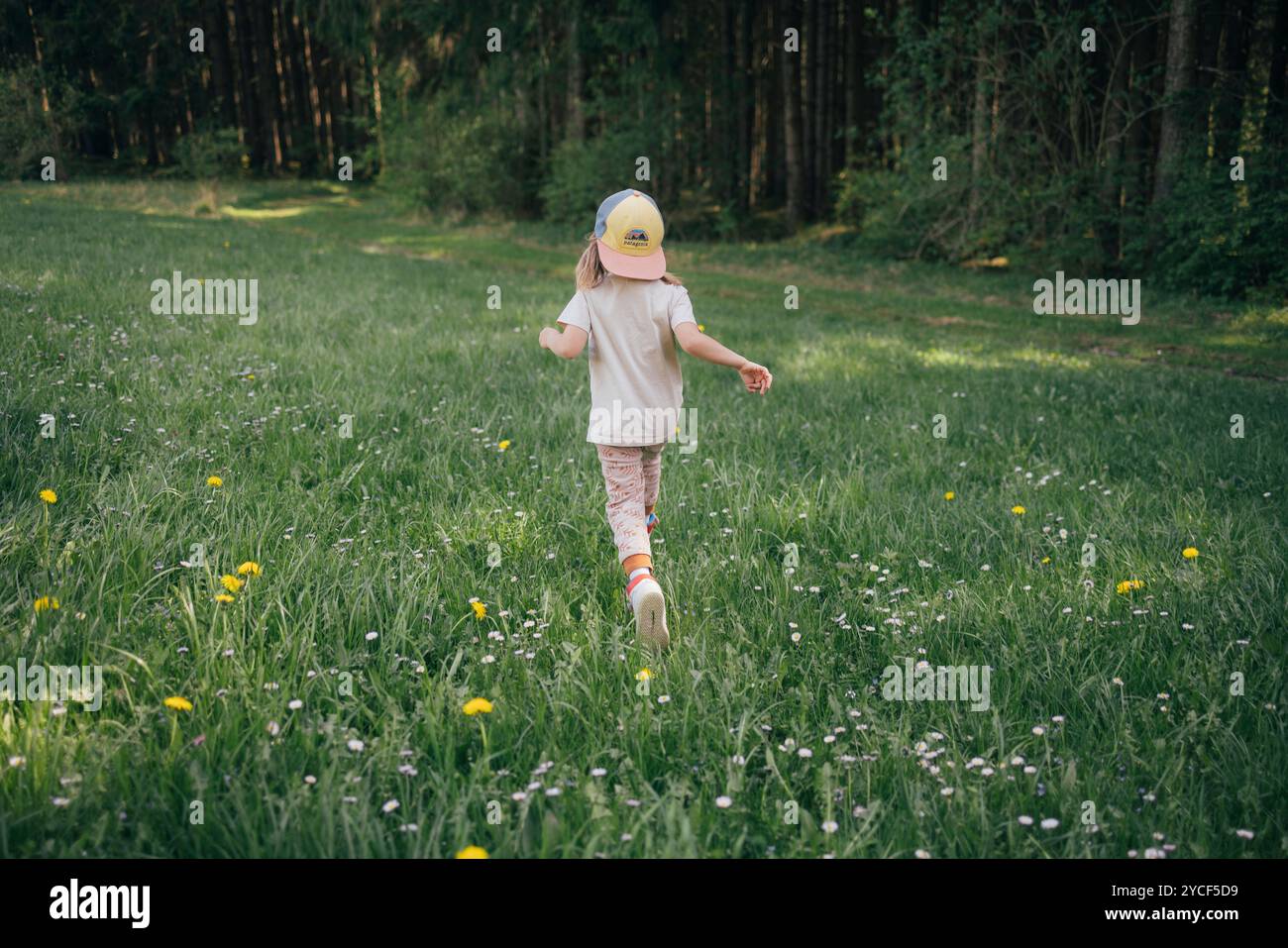 Running in meadow flowers hi-res stock photography and images - Alamy