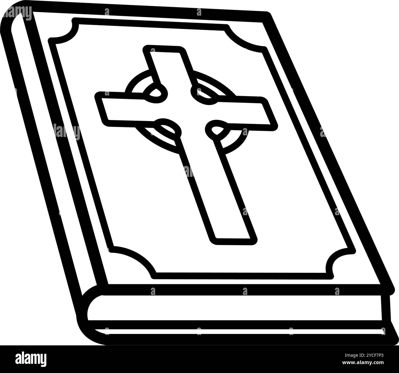holy bible with golden cross - vector icon Stock Vector Image & Art - Alamy