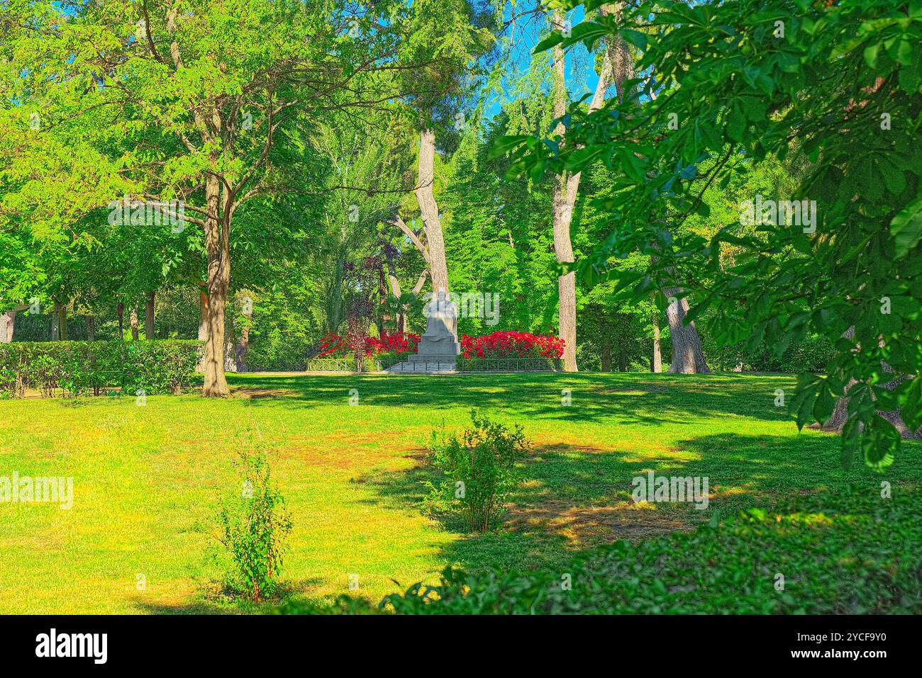 Walking through Buen Retiro Park. (Parque de El Retiro)- most largest ...
