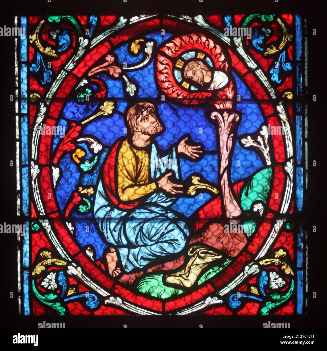 Stained glass church window Stock Photo - Alamy