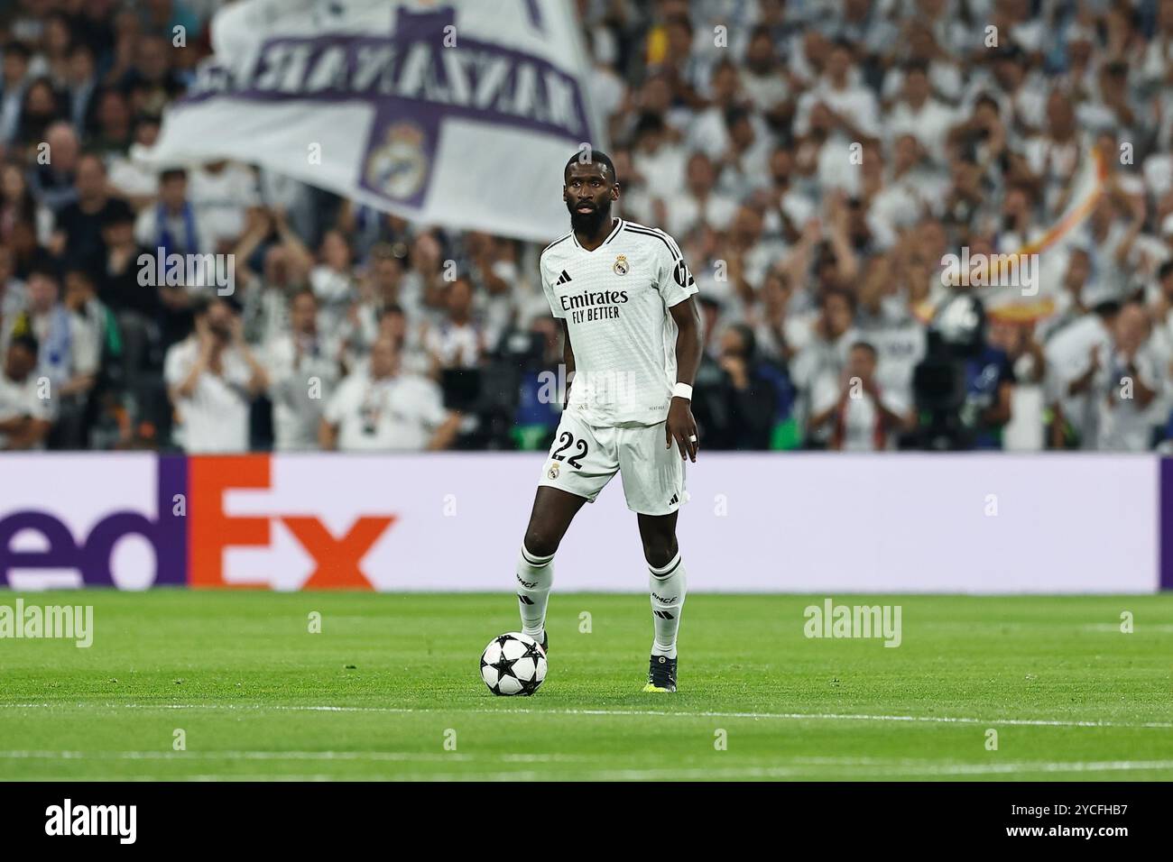 Madrid, Spain. 22nd Oct, 2024. Antonio Rudiger (Real) Football/Soccer ...