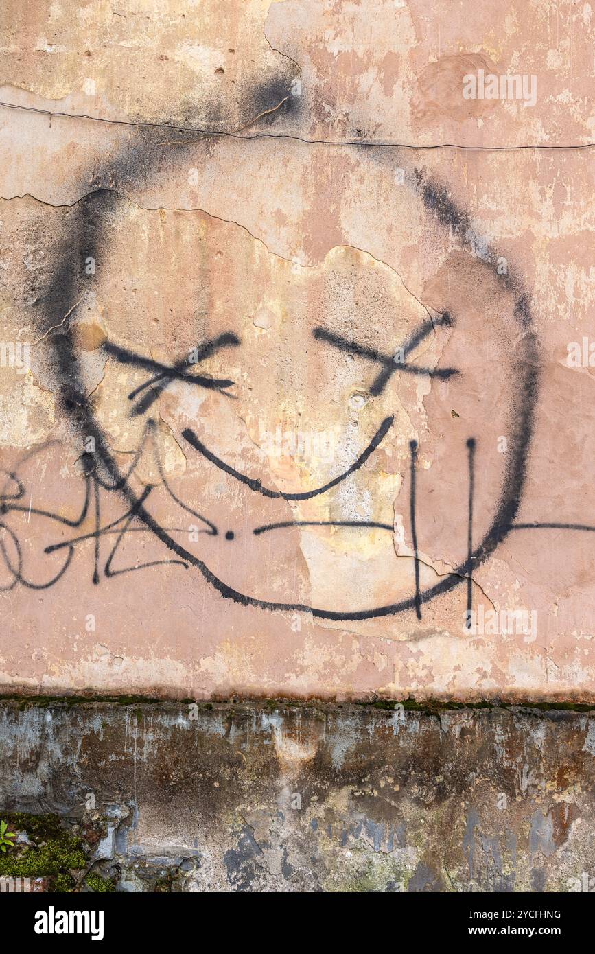 Graffiti, Face Stock Photo