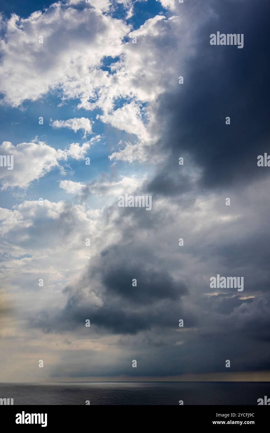 Storm clouds over the sea Stock Photo