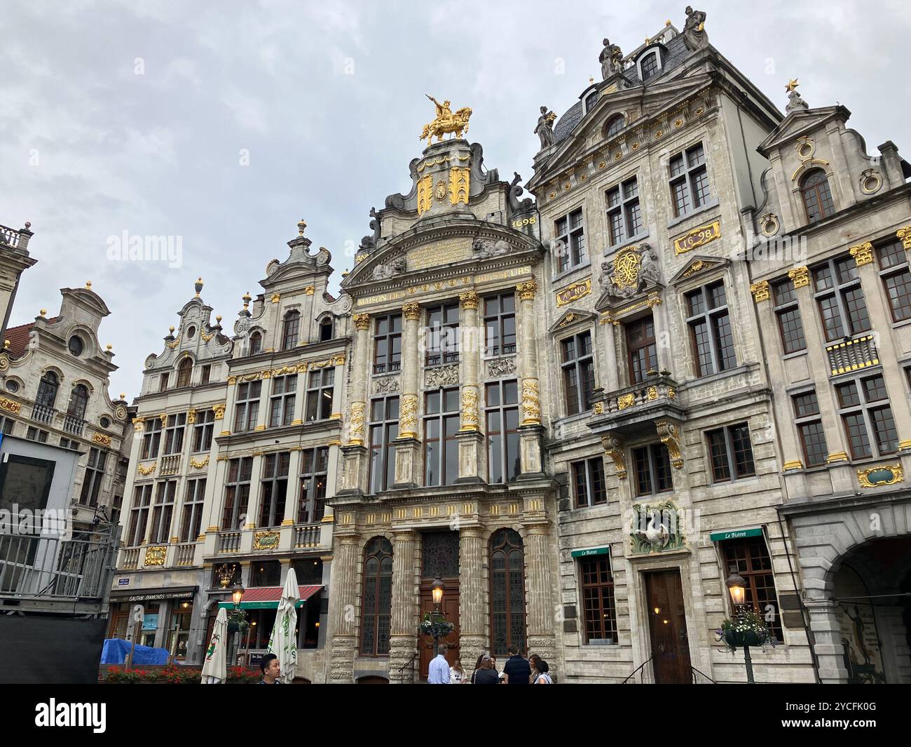 The Baroque Guildhalls of the Grand-Place. City of Brussels, Brussels-Capital Region, Belgium. 29th June 2023. - Smartphone Captured Stock Image