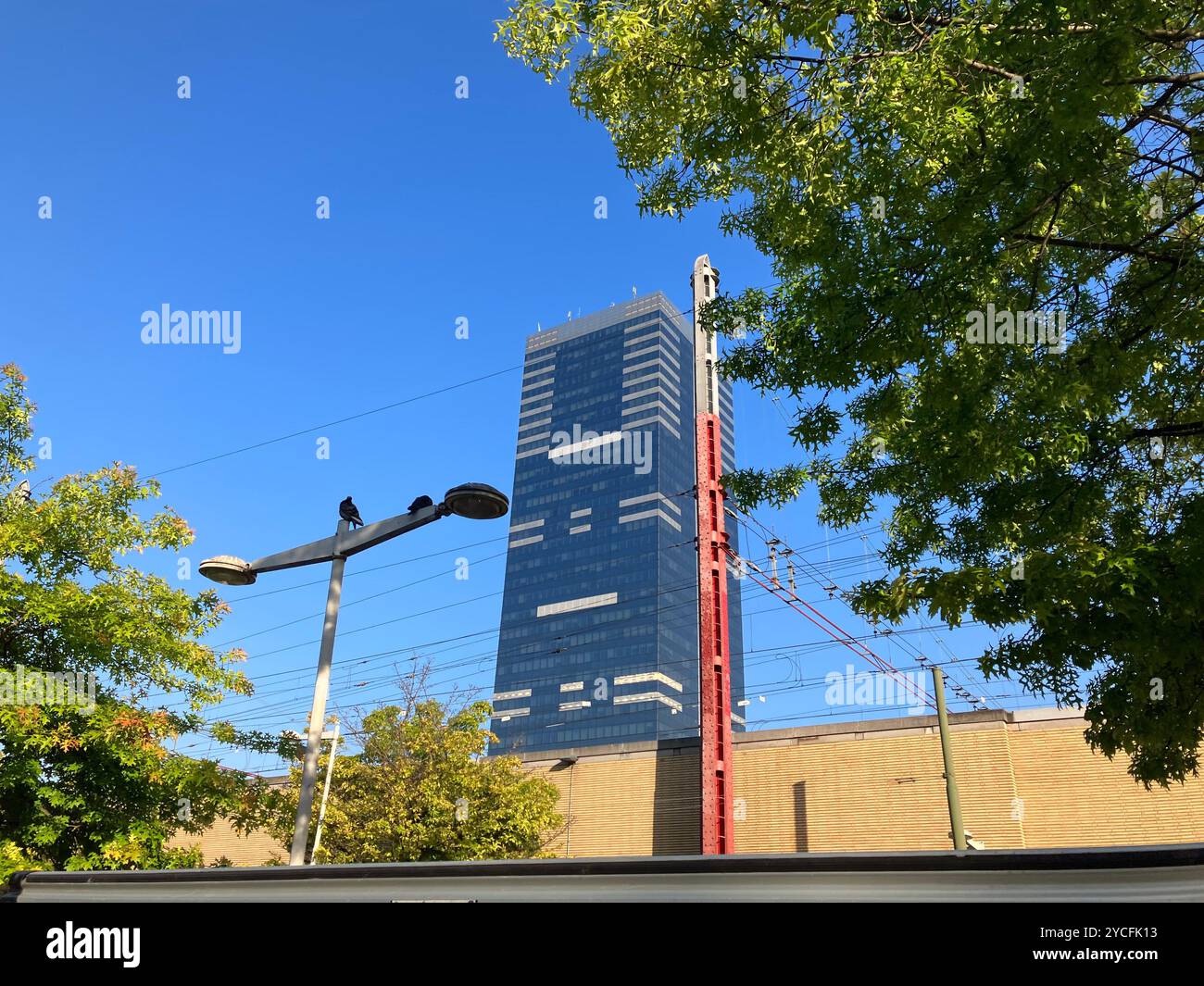 The South Tower by Brussels Midi/Zuid Railway Station. Saint-Gilles, Brussels-Capital Region, Belgium. 30th June 2023. - Smartphone Captured Stock Image