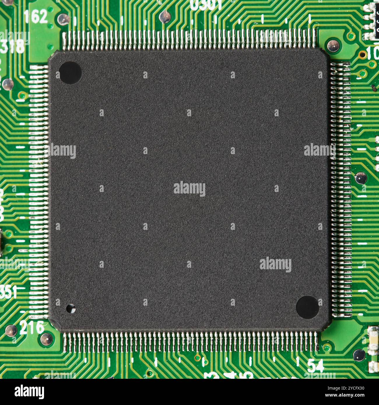 Square microcircuit Stock Photo
