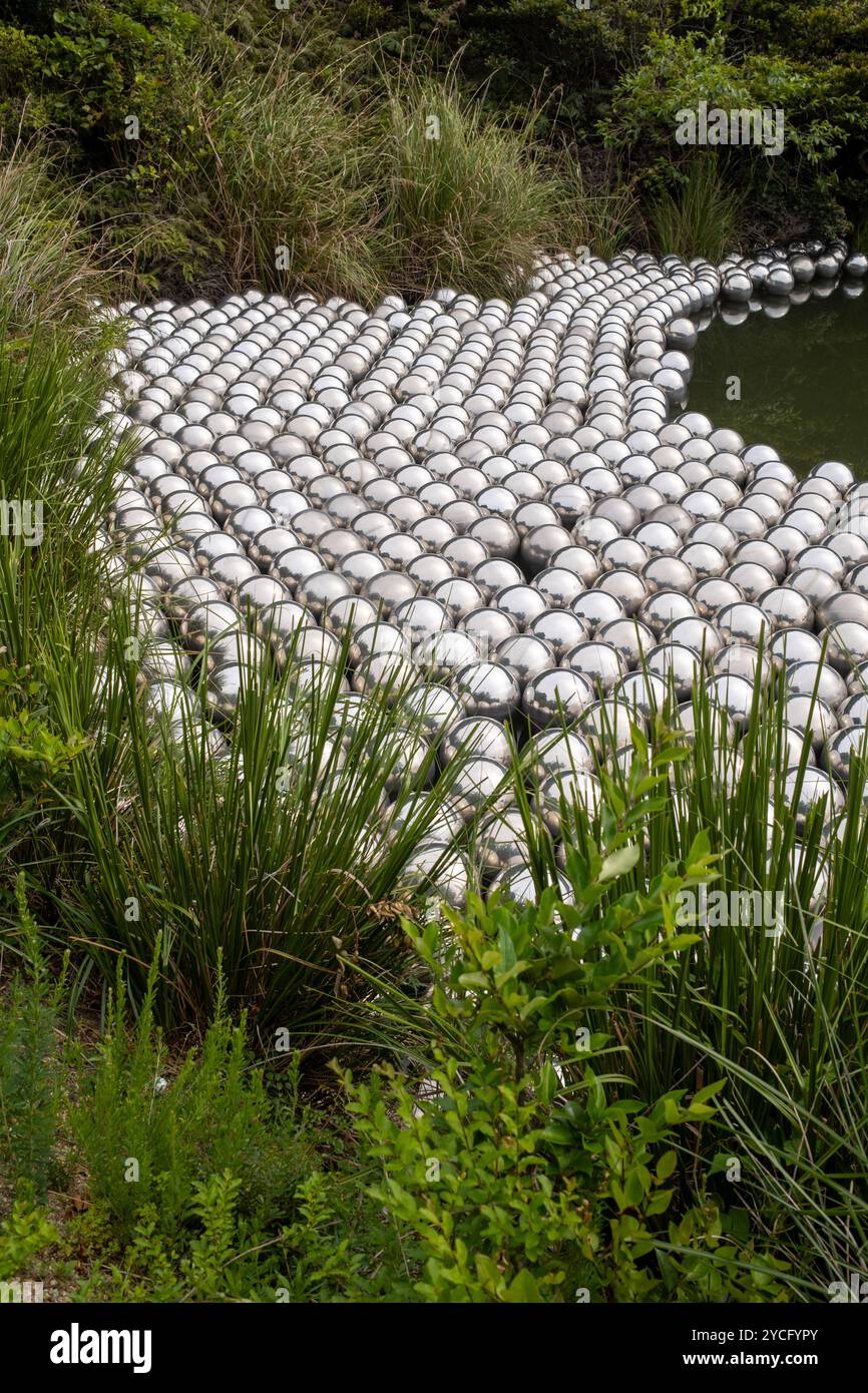 Narcissus Garden by Yayoi Kusama on the island of Naoshima in Japan ...
