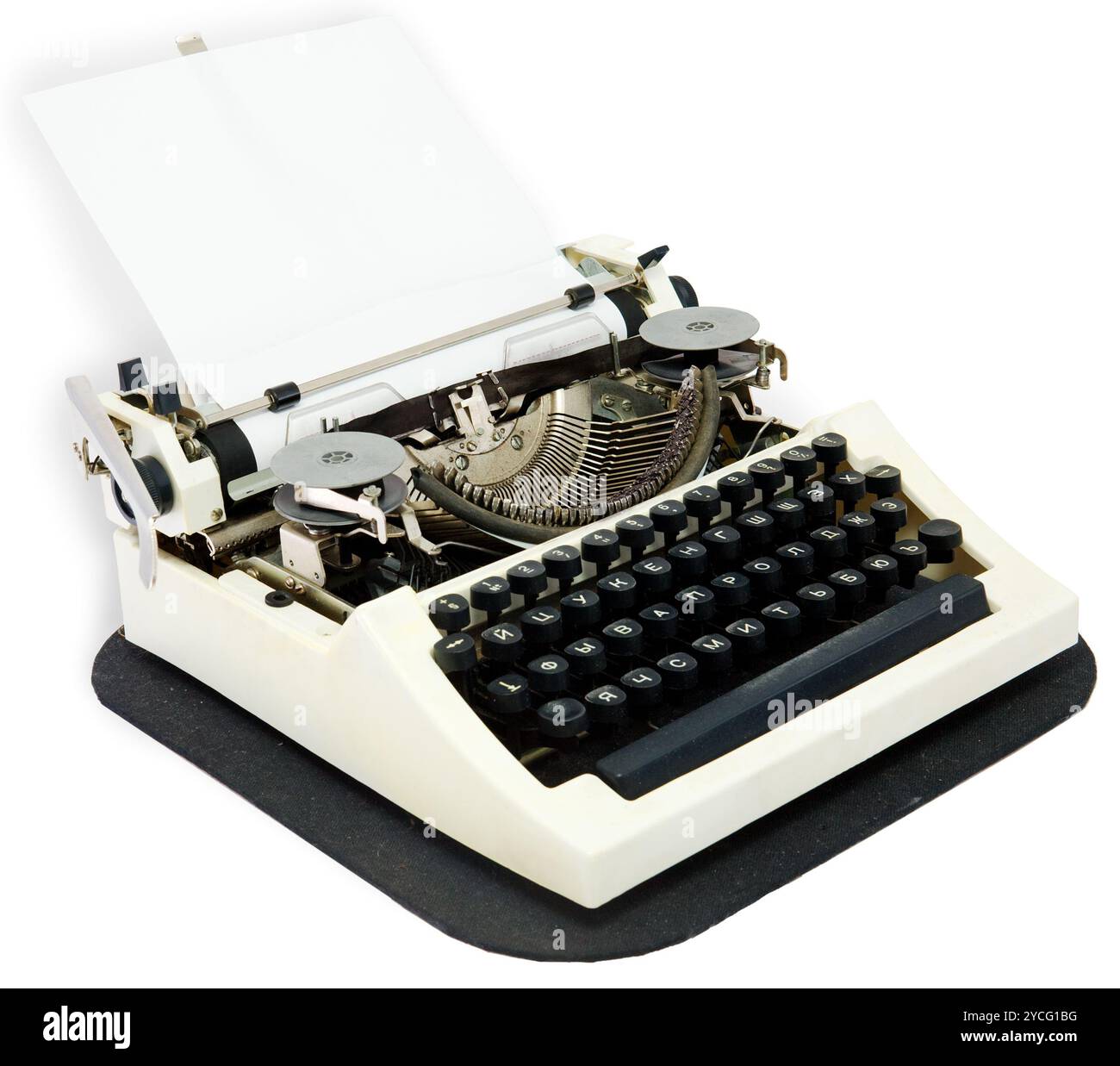 Retro typewriter typing Cut Out Stock Images & Pictures - Alamy