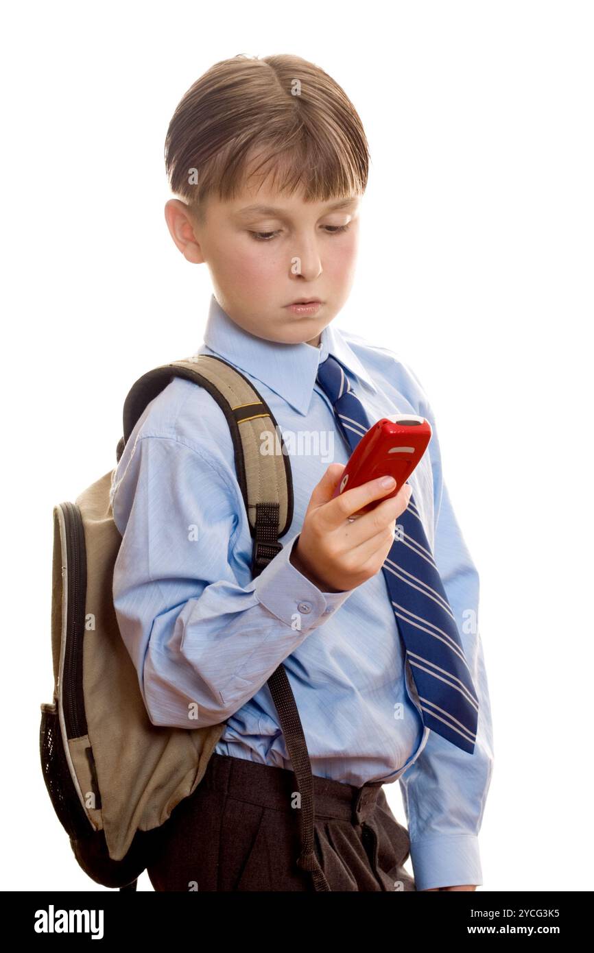 Schoolboy telephone hi-res stock photography and images - Alamy