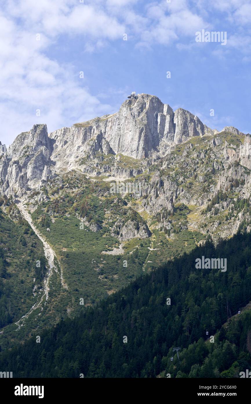 Le Brevent in the Aiguilles Rouges mountain range, Chamonix-Mont-Blanc ...