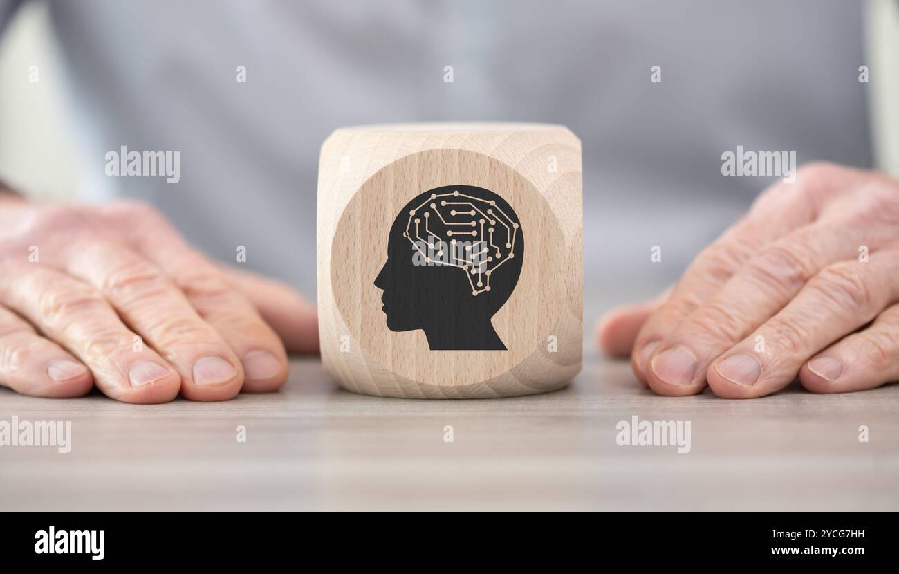Machine Learning Engineer Block Wooden block with symbol of machine learning concept Stock Photo - Alamy