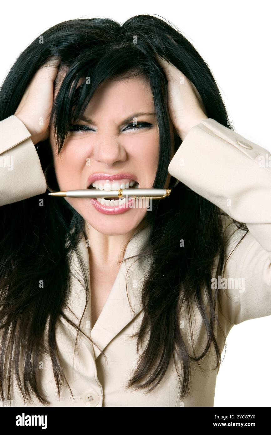 Woman stress scream busy hi-res stock photography and images - Alamy