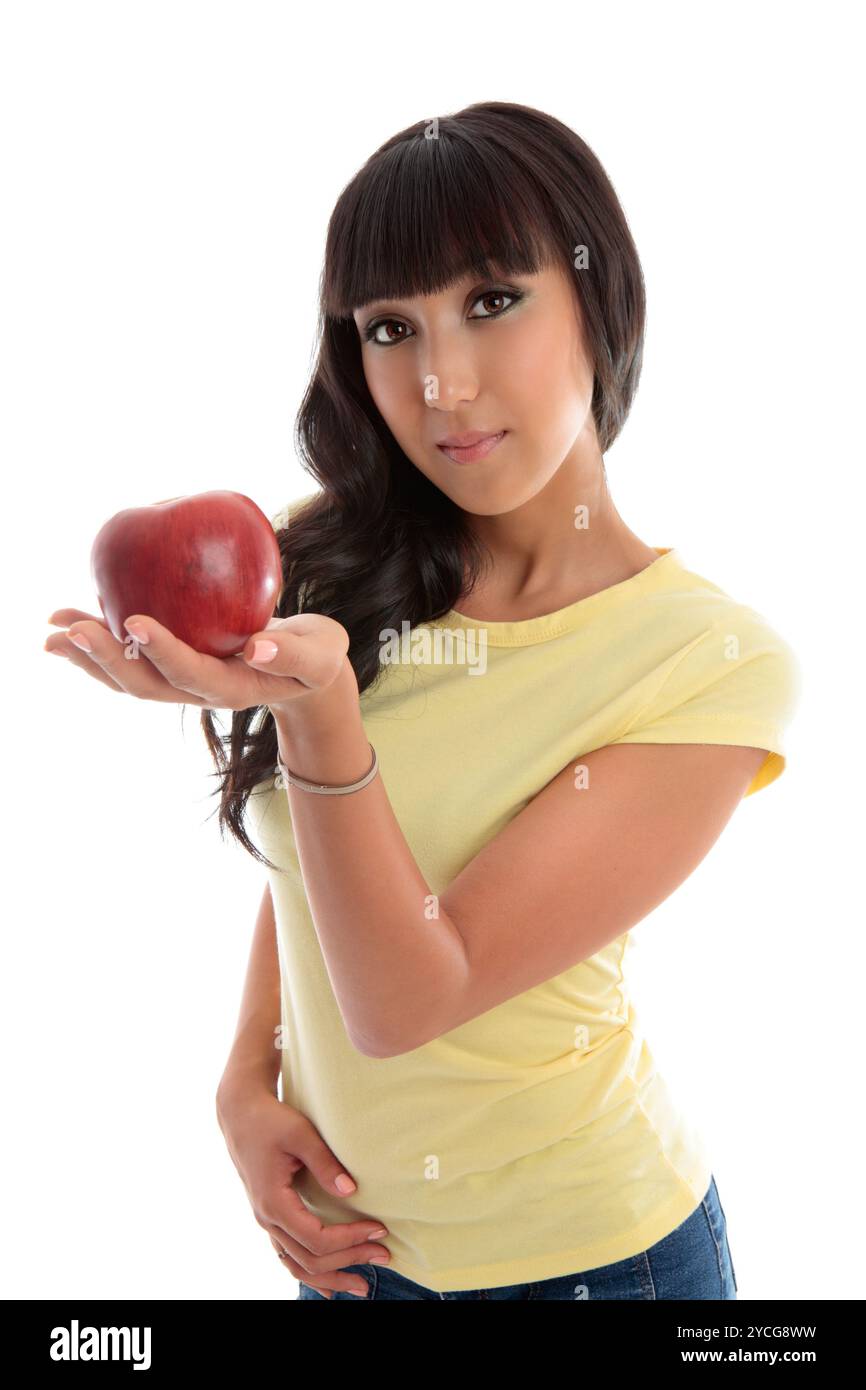 Healthy choice - woman holding fruit Stock Photo