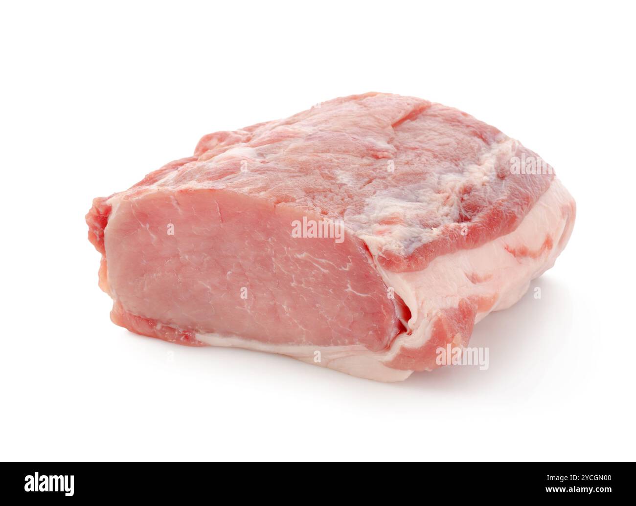 Piece of pork isolated on white background Stock Photo - Alamy