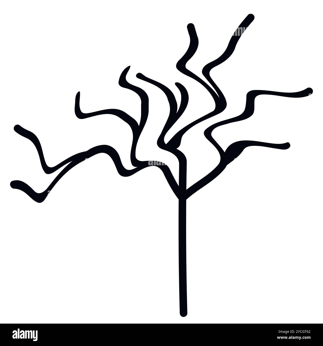 Black and white template tree icon. Vector symbol sign isolated on ...