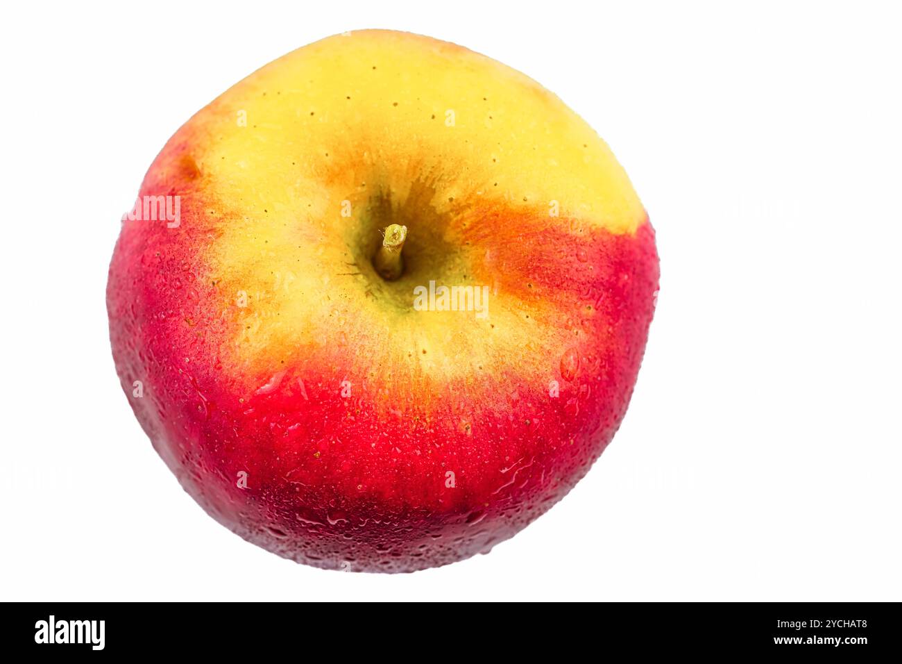 Close-up of an apple isolated on a white background. Stock Photo