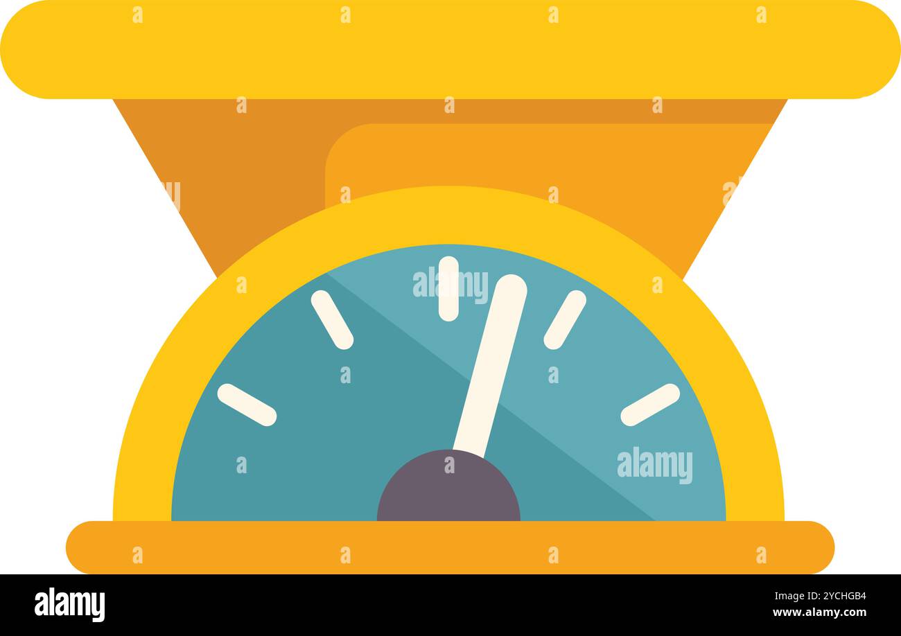 This vector illustration of a kitchen scale is perfect for projects related to cooking, baking, and healthy eating Stock Vector