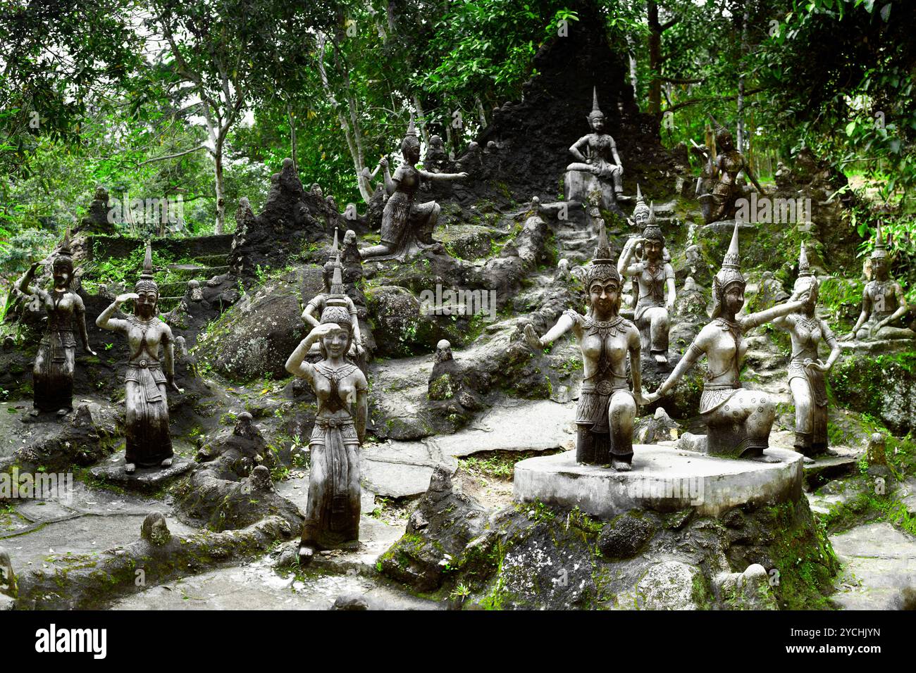 Statue in Buddha Magic Garden. Thailand Stock Photo