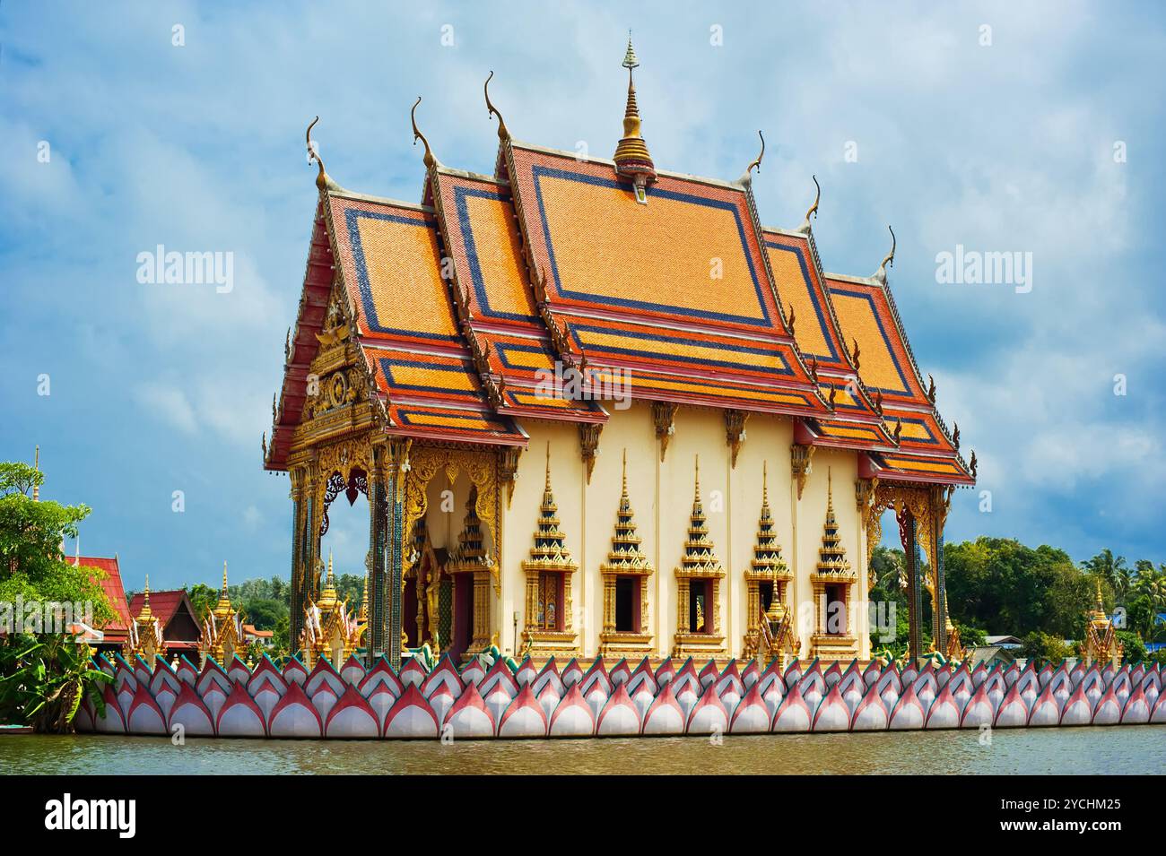 Buddhist pagoda, part of temple complex. Thailand Stock Photo