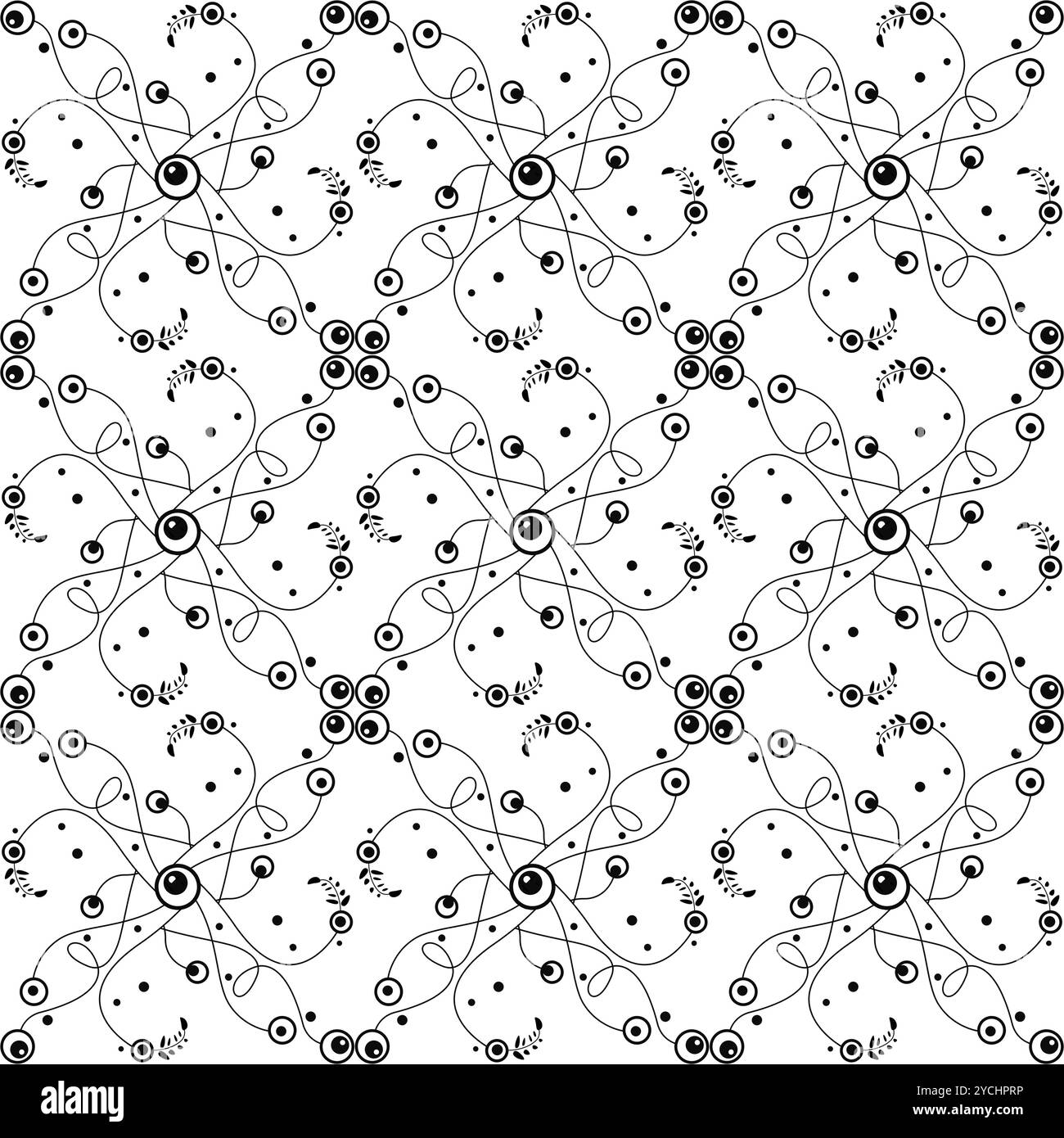 Seamless colorful dots pattern Black and White Stock Photos & Images ...