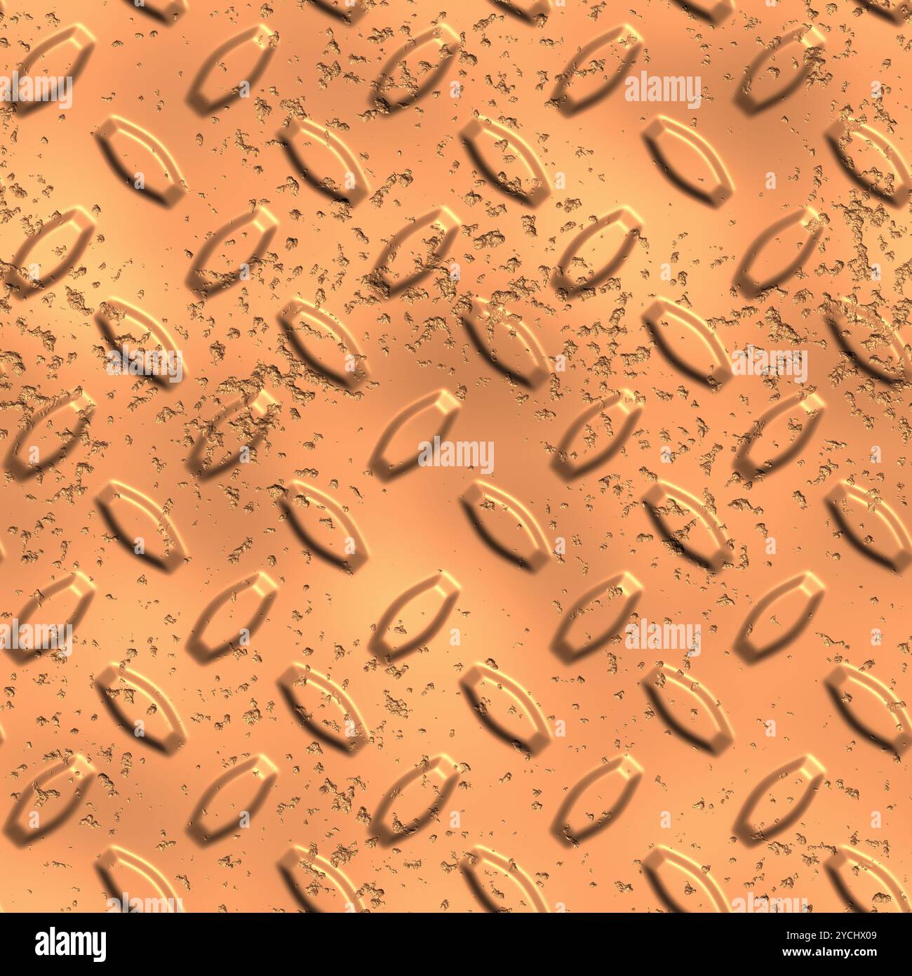 Copper plate with corrosion Stock Photo