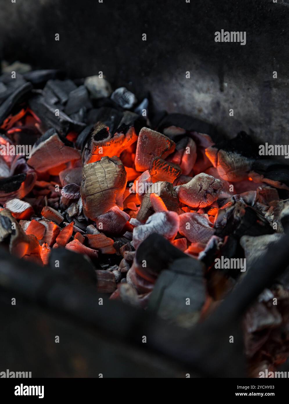 Close up hot coals in hi-res stock photography and images - Alamy