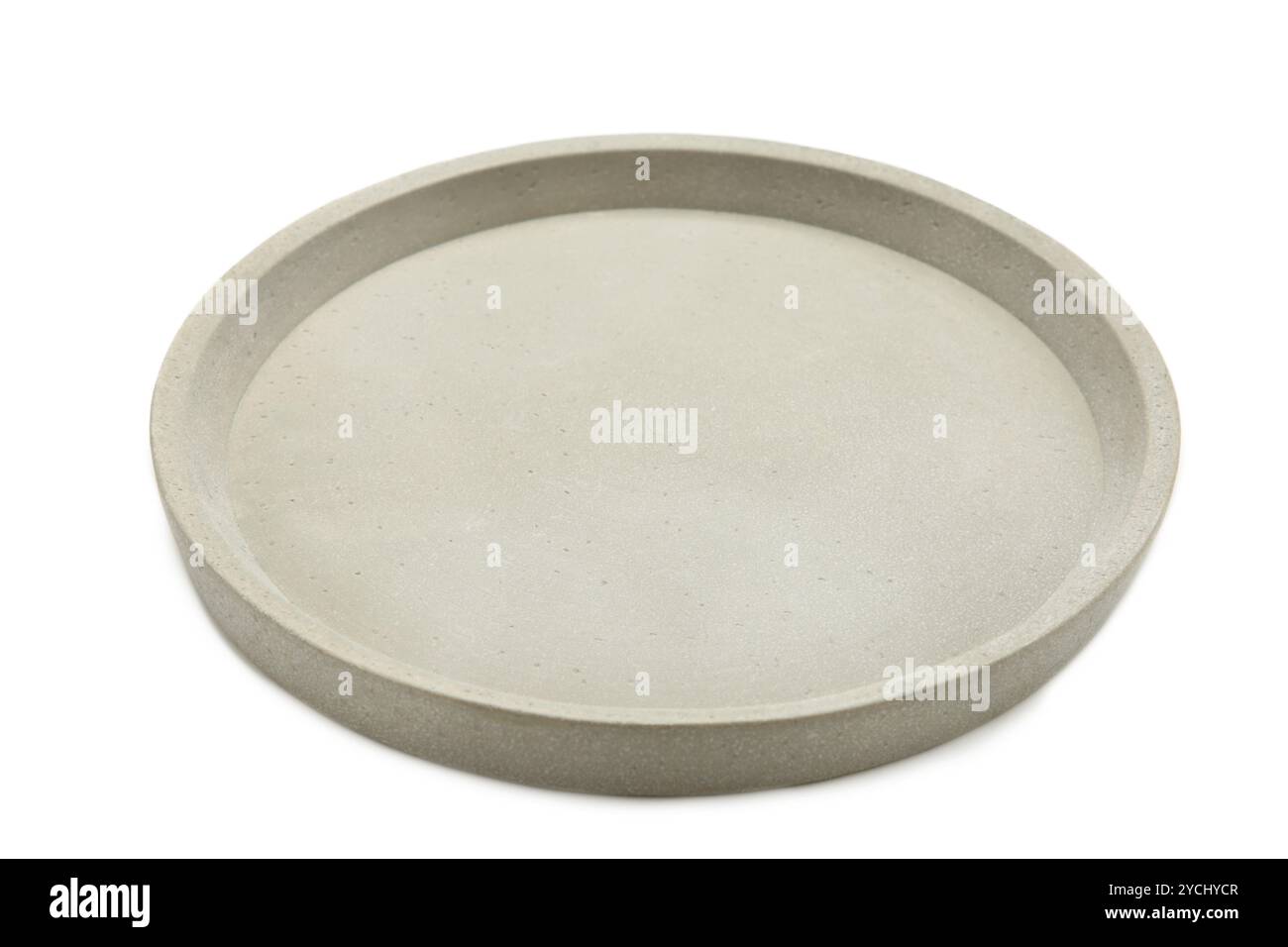 Empty ceramic round plate isolated on white background with clipping ...