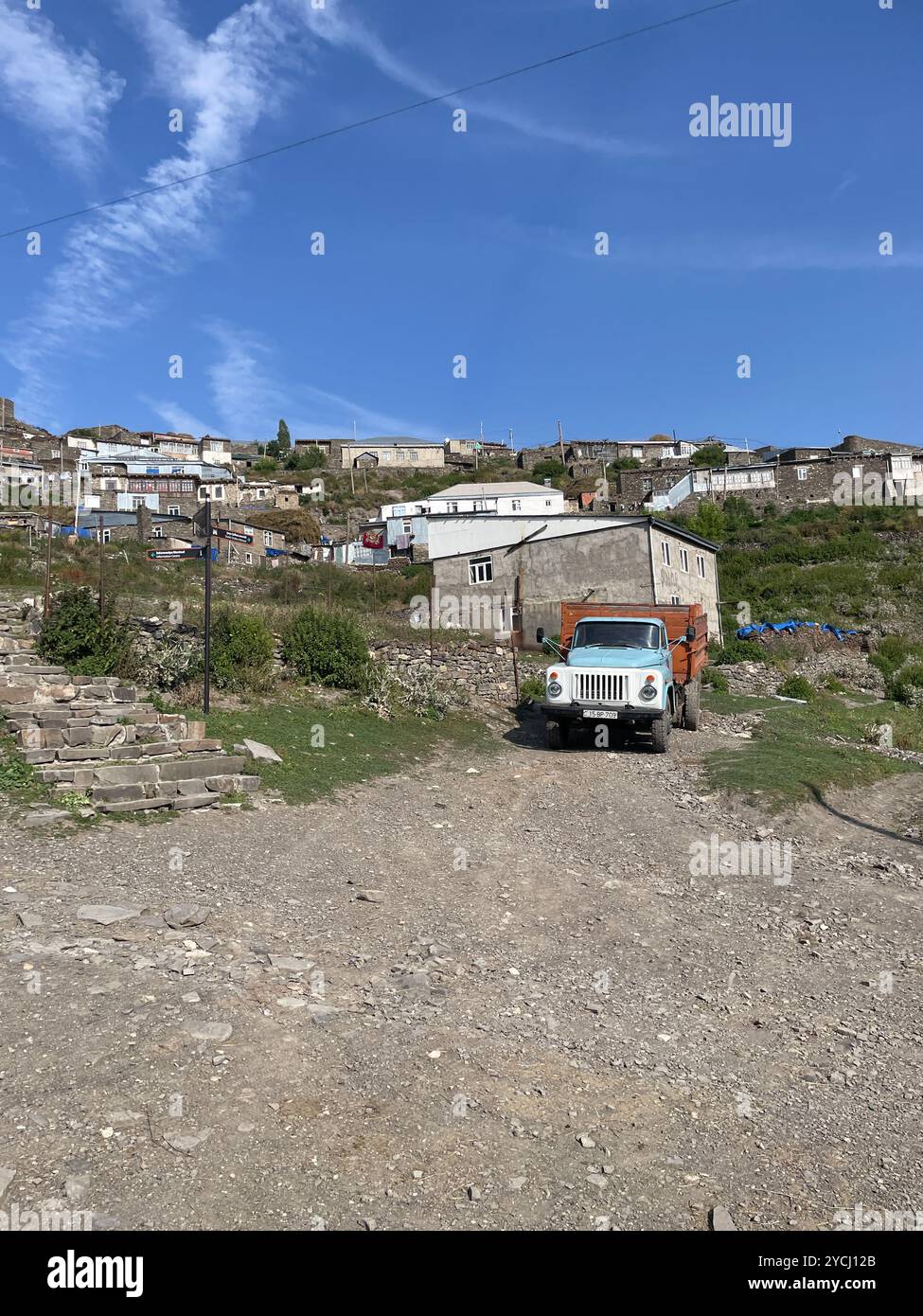Khinalig Village, Quba, Azerbaijan. - Smartphone Captured Stock Image