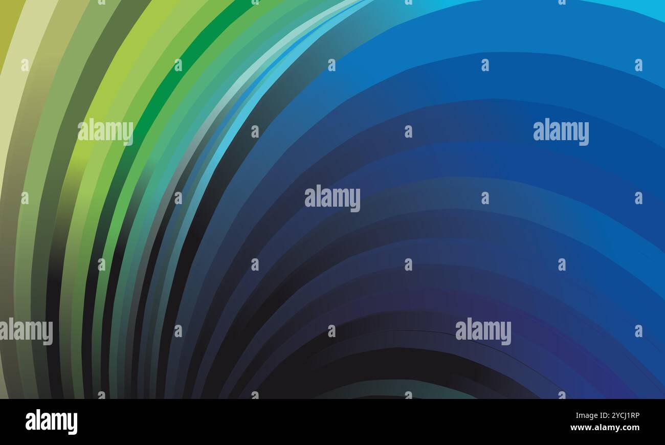 abstract background featuring swirling with colorful stripes Stock Vector