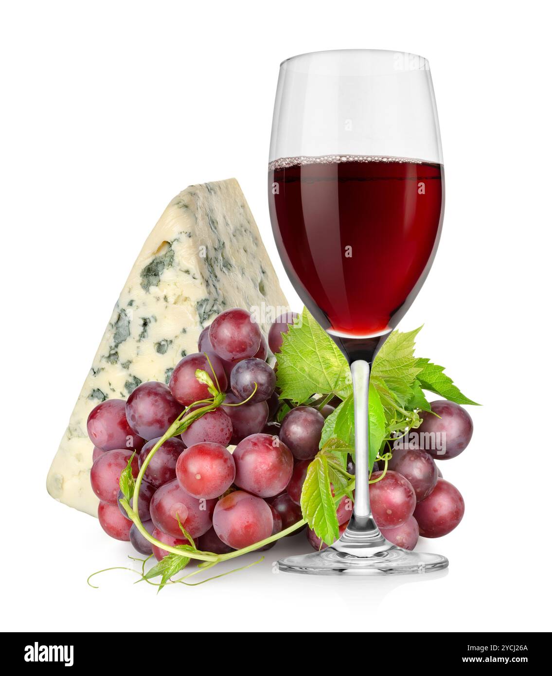 Bunch black grapes glass Cut Out Stock Images & Pictures - Alamy