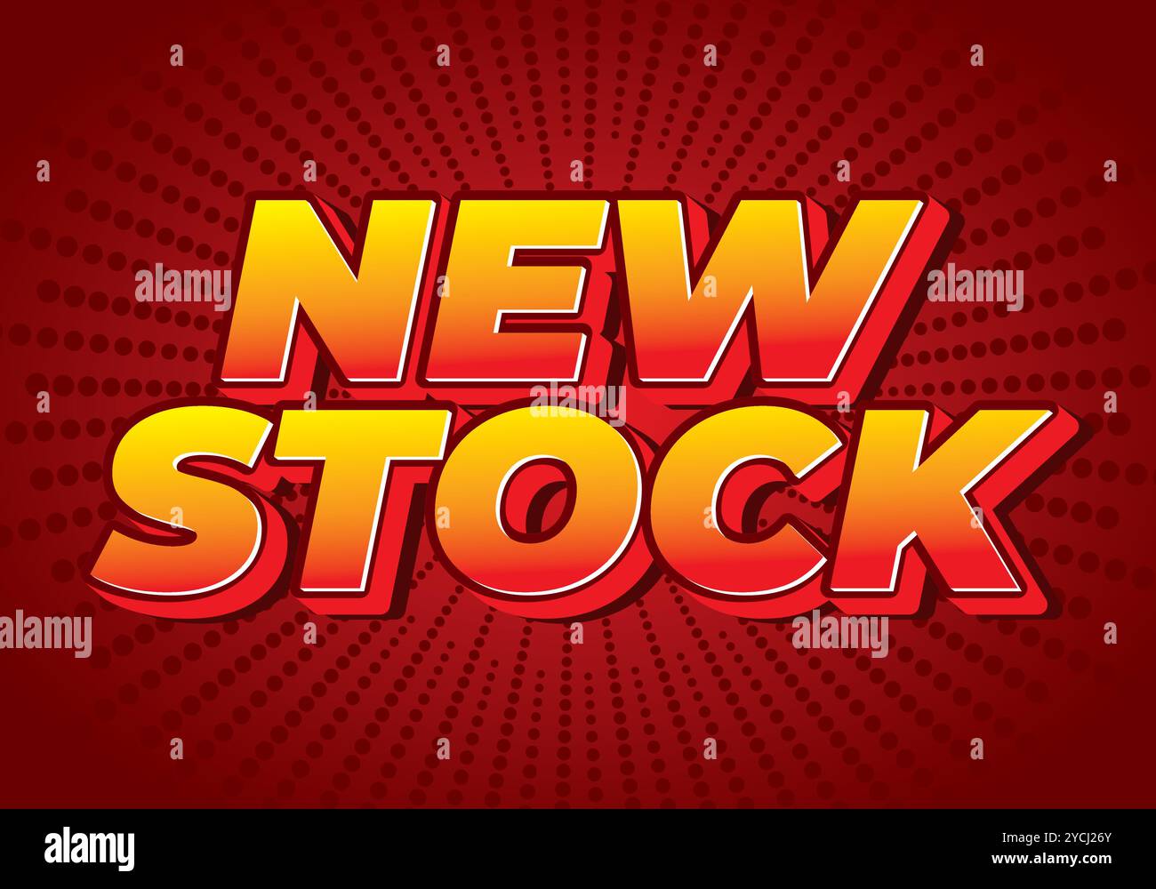 In Stock Text New stock. Text effect design in modern colors with 3D style Stock ...