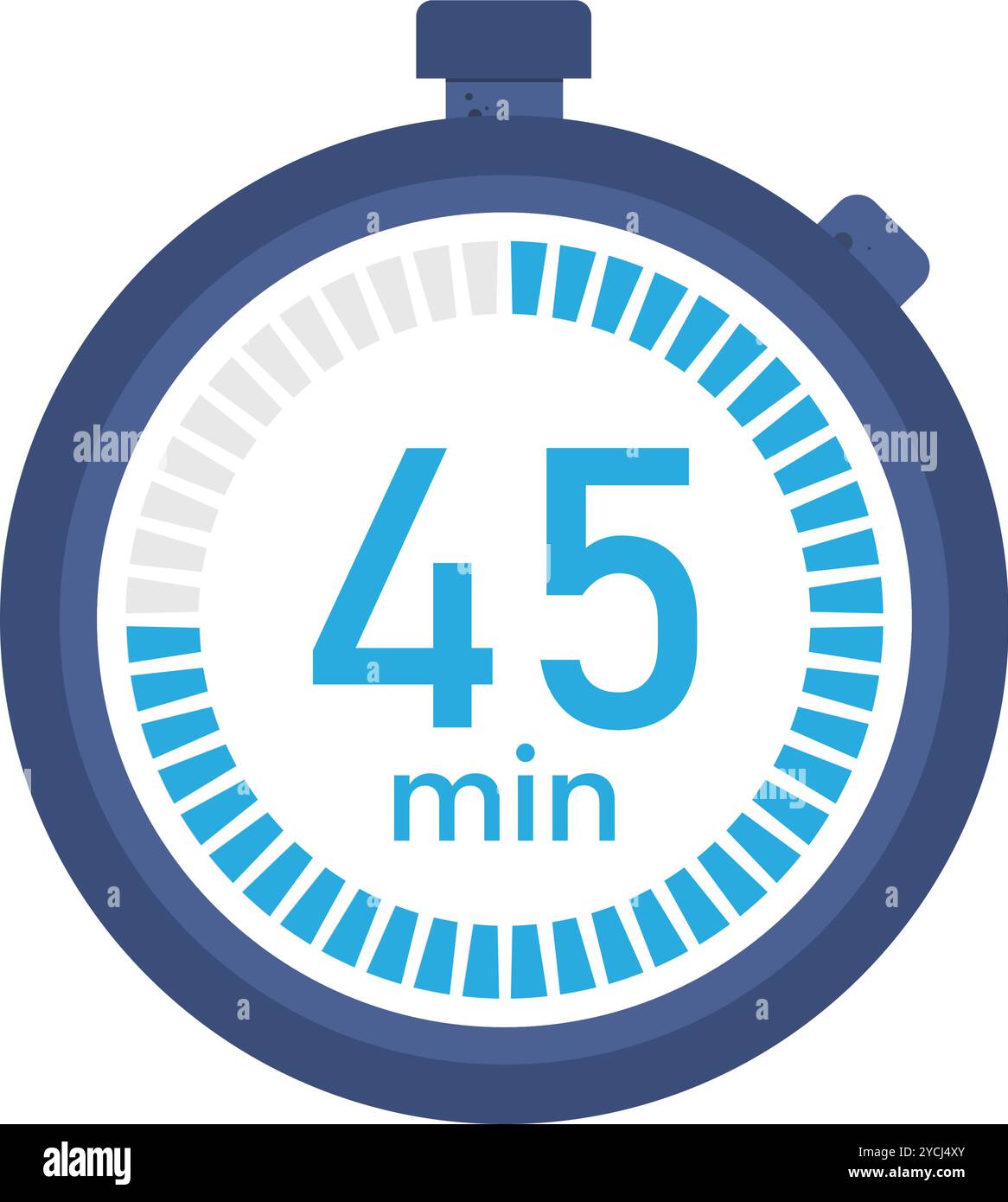 45 Minutes Stopwatch Clock Stock Vector Image Art Alamy